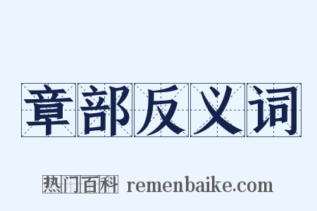 章部反义词是什么意思的图片